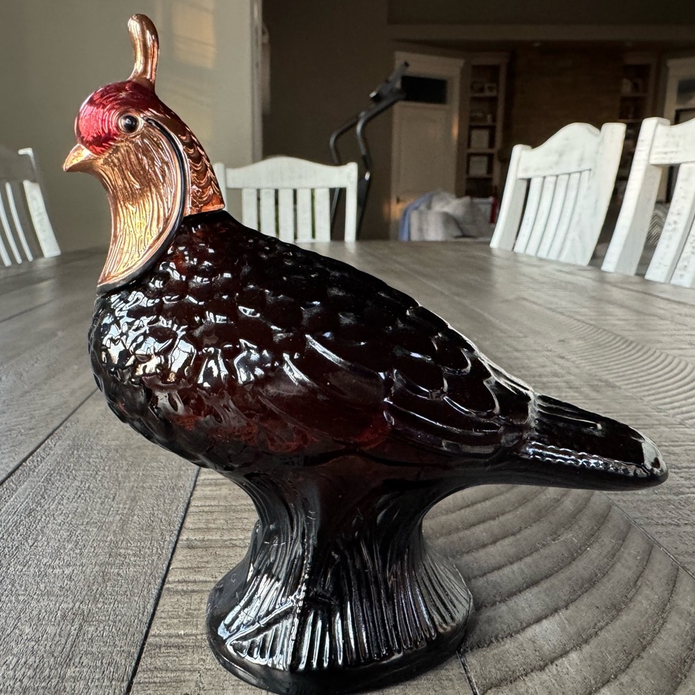 AVON Vintage Quail Decanter - Avon Blend 7 After Shave (FULL)